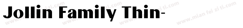 Jollin Family Thin字体转换